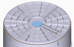 CAD Modell eines Flachdaches