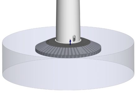 WEA - Stahlrohrturm mit Kreisfundament